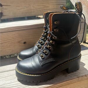 Dr. Martens Black Leather Women's Boots